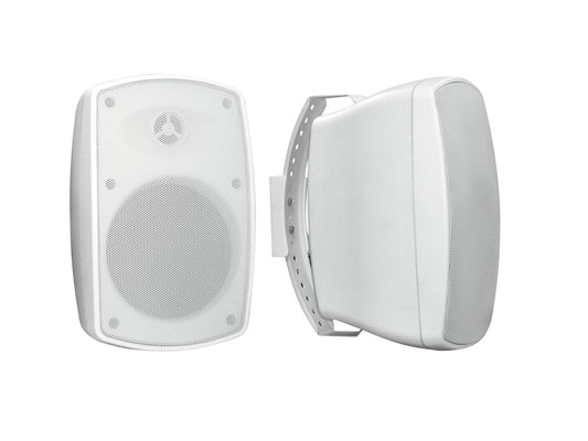OMNITRONIC OD-4W 4" Weather-proof speaker pair with mount 30W 8? White