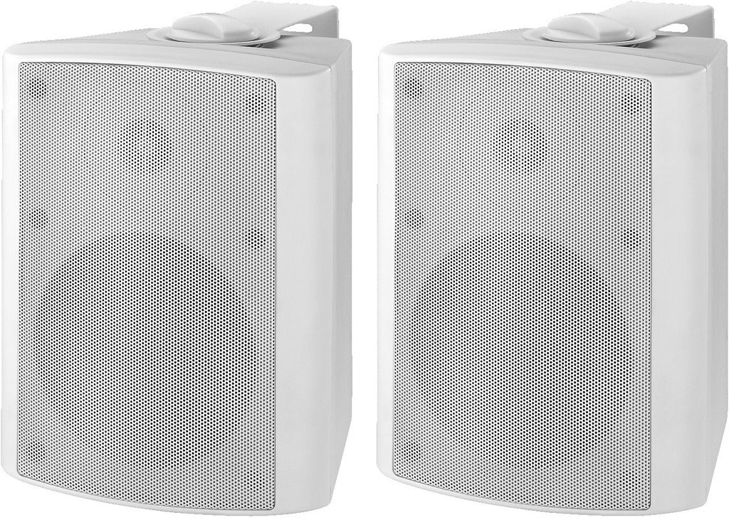 MONACOR MKA-50SET/WS Active 2-way stereo speaker systems, 2 x 20 W
