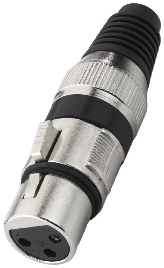 MONACOR XLR-207J/SW XLR Inline Jack Socket 3-pole