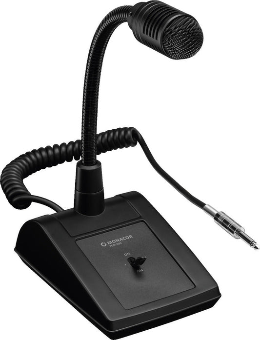 MONACOR PDM-300 PA desktop microphone, with gooseneck