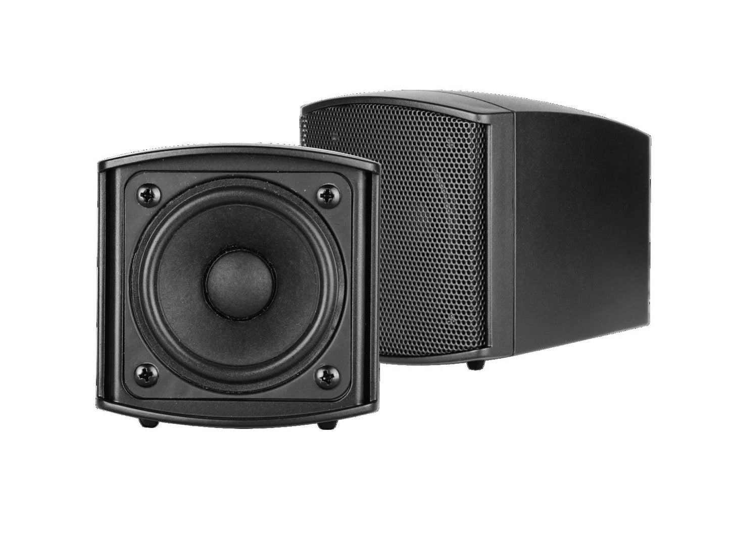 OMNITRONIC OD-2TB 2.5" Speaker pair with mount 8? 15W or 6W 100V Black