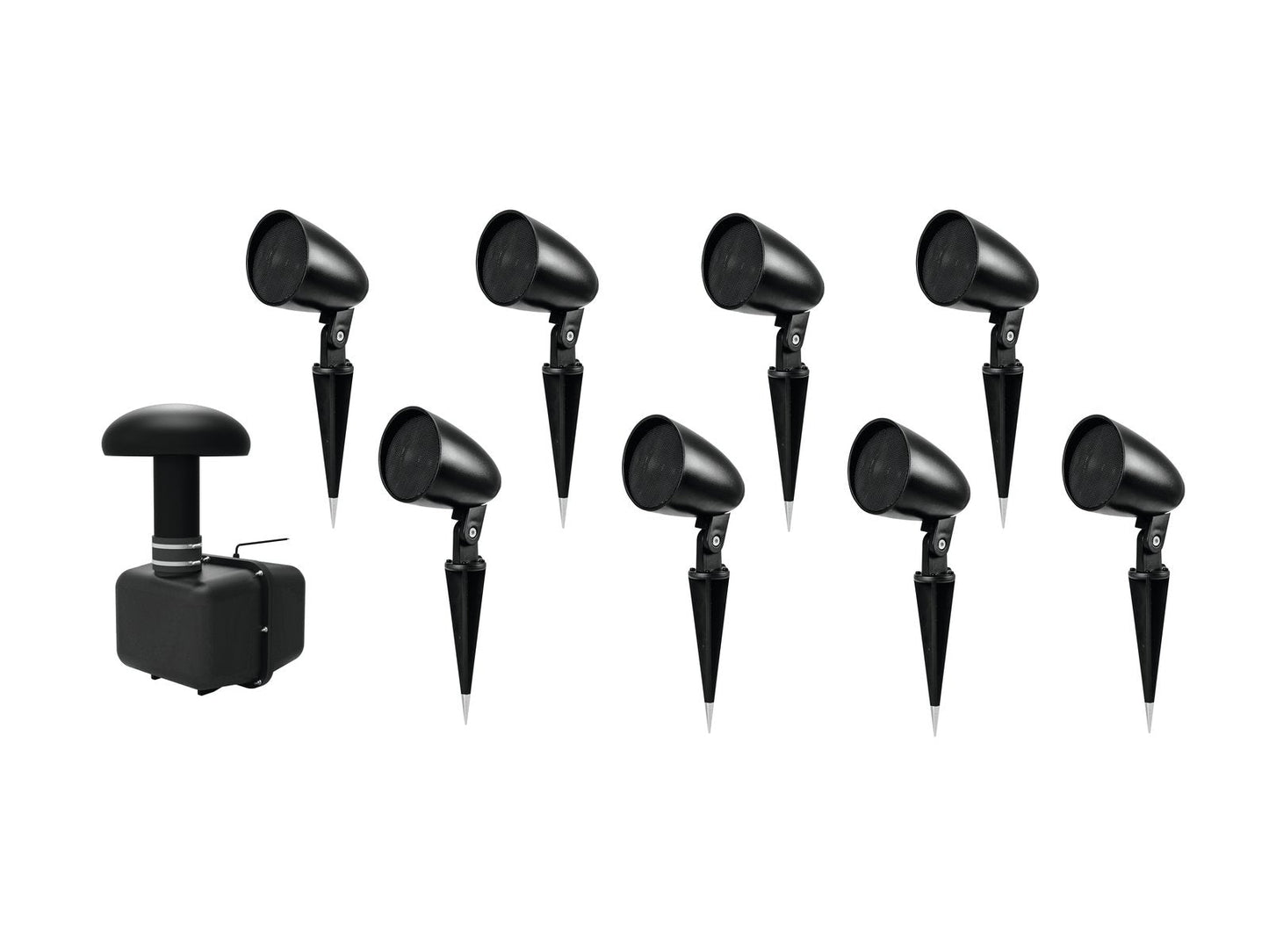 OMNITRONIC GSUB-8SET In-Ground Subwoofer + 8x PS-2.5GS Projector Speaker, black