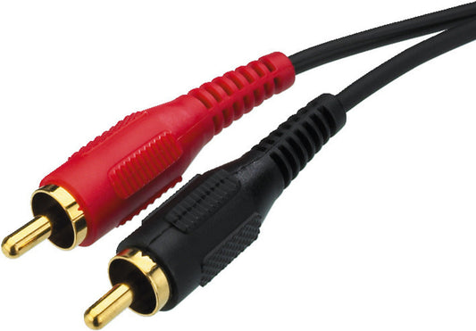 MONACOR AC-122G Stereo Audio Cable 1.2m RCA to RCA Gold-plated Contacts