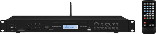 MONACOR CD-114/BT CD player, with Bluetooth receiver, USB port and RS-232 Interface