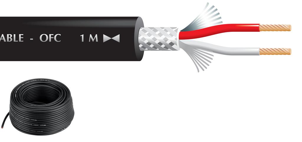 MONACOR MLC-52/SW Microphone Cable 50m 2x0.22mm
