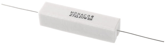 MONACOR LSR-270/20 High-power cement resistor, 27 ?, 20 W