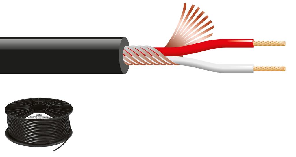 MONACOR MC-102/SW Microphone cable, 100m