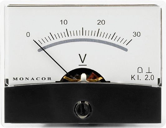 MONACOR PM-2/30V Moving Coil Panel Meter Range 30V