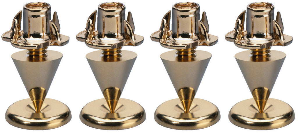 MONACOR SPS-10/GO Cabinet Spikes Gold plated 4pcs