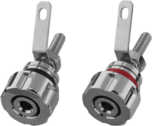 MONACOR BP-410 Pair of Speaker Screw Connectors Nickel-plated