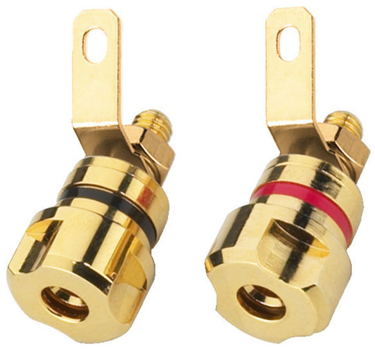 MONACOR BP-405G Pair of Speaker Screw Connectors Gold-plated