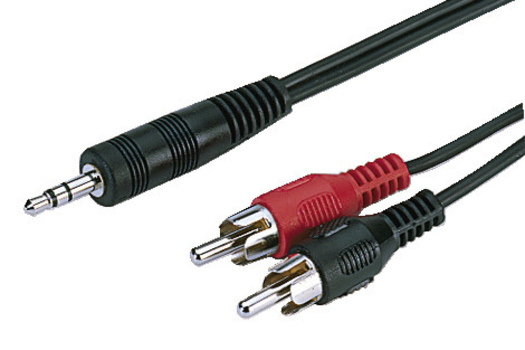 MONACOR ACA-1935 Stereo Audio Cable 10m 2 x RCA to 3.5mm Jack