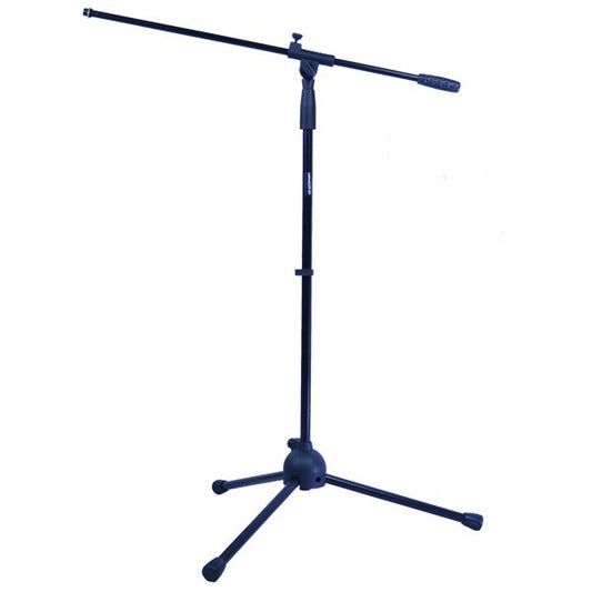 ZZIPP MSZZ081 Tubular steel microphone stand with boom arm and nylon base with tripod legs