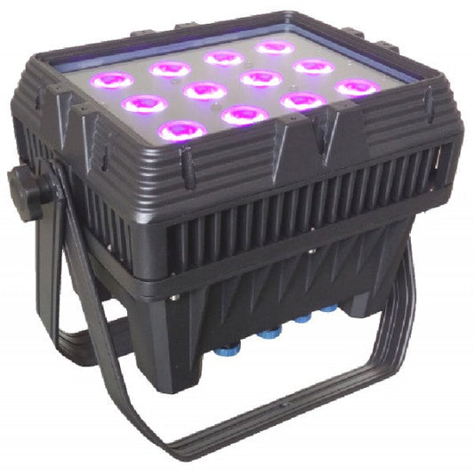 ZZIPP ZZEN1212BWP Battery powered par can with 12 x 12W RGBWA/UV LED's. IP65 rated