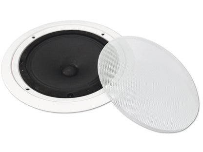 OMNITRONIC CS-8W 8" full-range flush-mount speaker 10W 100V White