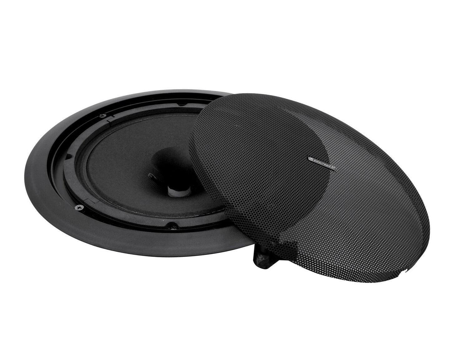 OMNITRONIC CS-8B 8" full-range flush-mount speaker 10W 100V Black