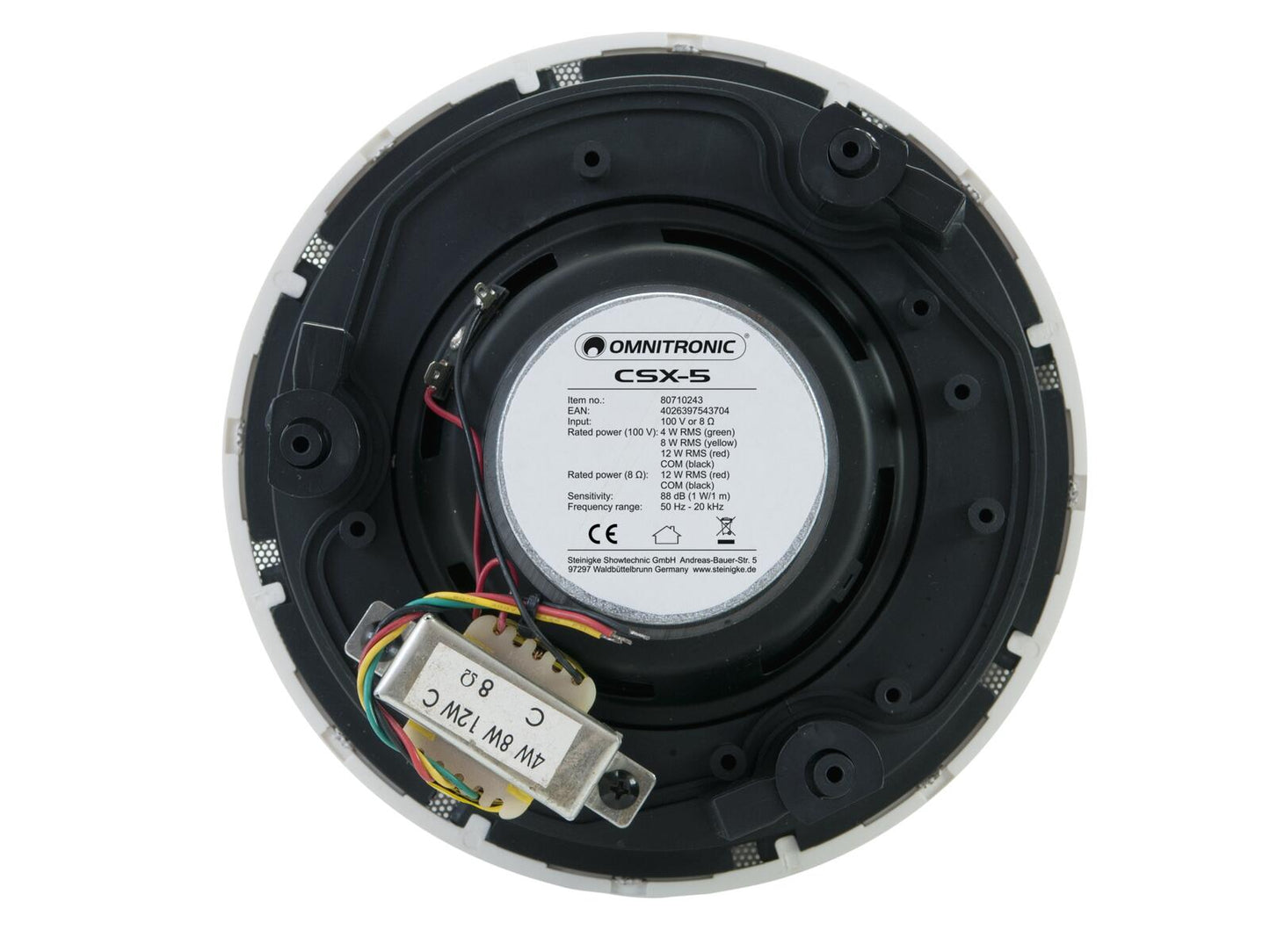 OMNITRONIC CSX-5 2-way coaxial speaker (174 mm) 10W 100V