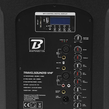 BOOMTONE DJ TRAVELSOUND15 15" portable PA