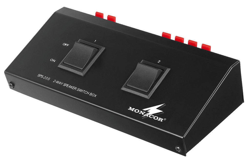 MONACOR SPS-20S Speaker Switch Box Up to 2 pairs 4-8Ohms Max 200W