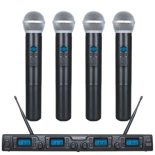 ZZIPP TXZZ640 UHF 4 channel Wireless mic system complete with 4 handheld mics