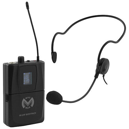 MAC MAH W-UHFB Bodypack and Headset Microphone for the W-UHF Series