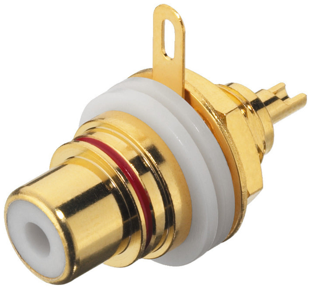 MONACOR T-710GI RCA Panel Socket (pair)