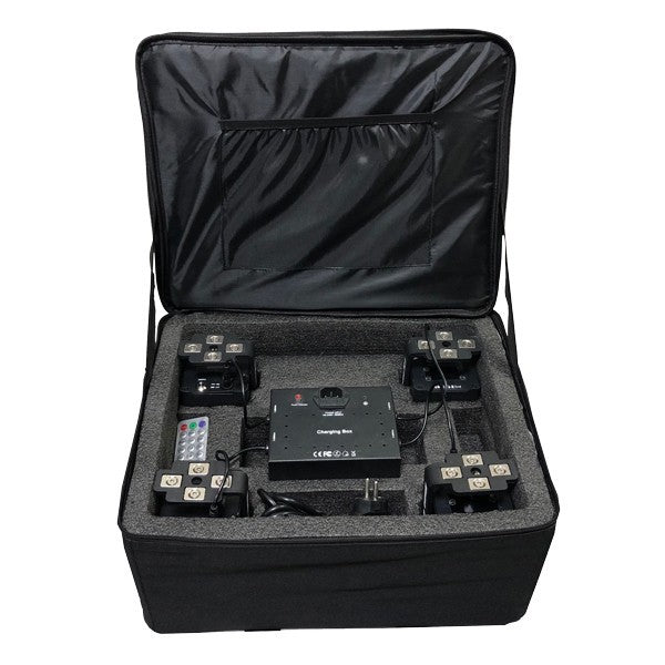 ZZIPP ZZLUX112ACBOX Set of 4 ZZLUX112BAT lights with soft bag for transport and charging
