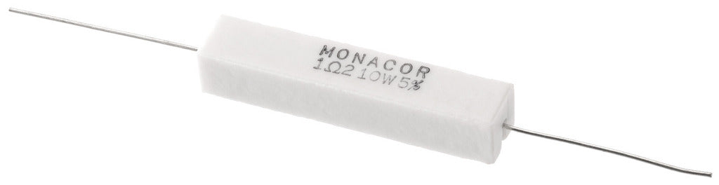MONACOR LSR-12/10 High-power cement resistor, 1.2 ?, 10 W