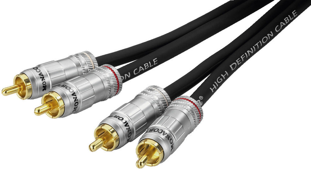 MONACOR ACP-300/50 Professional Stereo Audio Cable 3m RCA to RCA