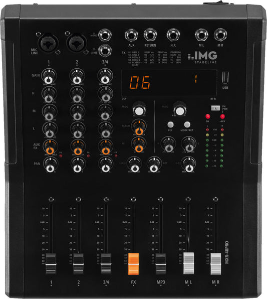 IMG STAGELINE MXR-40PRO 4-Channel Audio Mixer