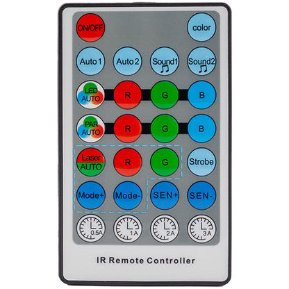 BOOMTONE DJ LIGHTSHOWBAT LASER, Beam, Strobe and 4-in-1 colour effects