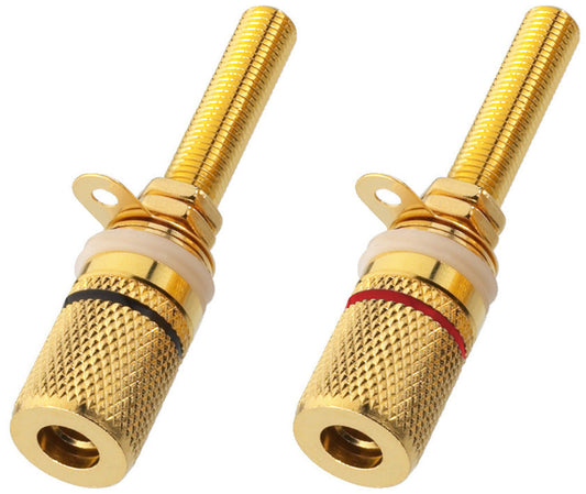 MONACOR BP-500G Pair of Speaker Binding Posts Gold-plated