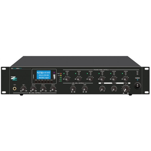 ZZONE ZZONE350PA Amplifier with BT/USB/FM player