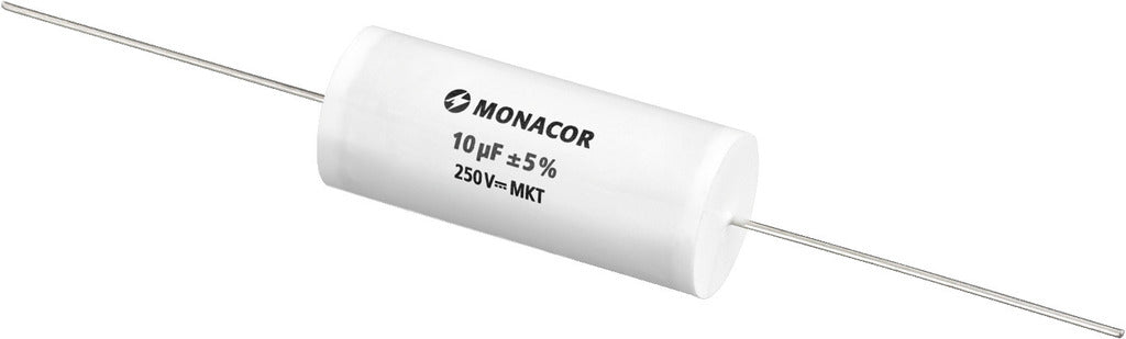 MONACOR MKTA-100 MKT film capacitor, 10 µF, 250 V