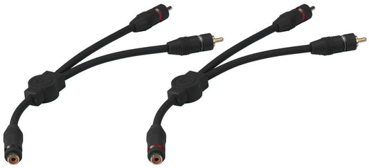 MONACOR CBA-25/SW RCA Y-Adaptor Cable 25cm 2 x RCA to 1 x RCA