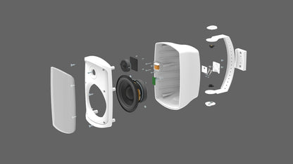 MONACOR WALL-04T/WS Pair of 2-way PA speaker systems