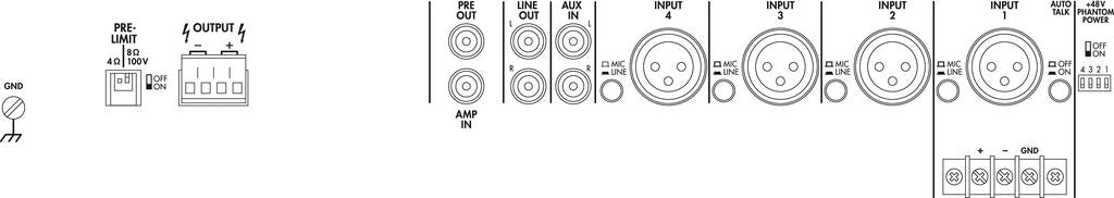 MONACOR PA-9100D 1000w Mono class D PA mixing amplifier
