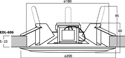 MONACOR EDL-606 PA ceiling speaker