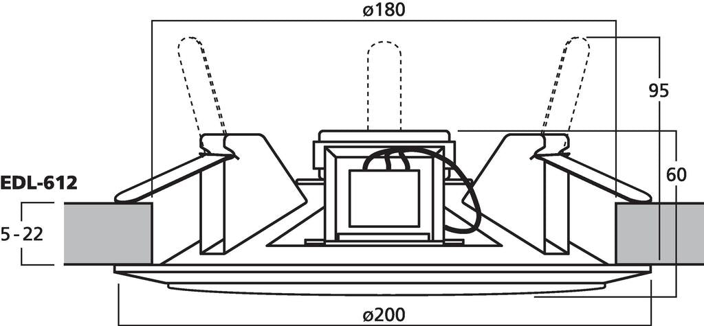 MONACOR EDL-612 PA ceiling speaker