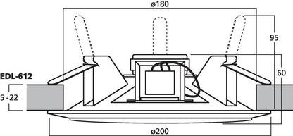 MONACOR EDL-612 PA ceiling speaker