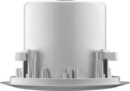 MONACOR EDL-80DT Active 2-way flush-mount ceiling speaker, with integrated Dante® module.