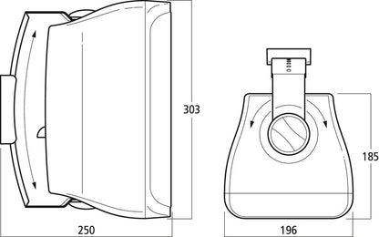 MONACOR WALL-06T/WS Pair of 2-way PA speaker systems