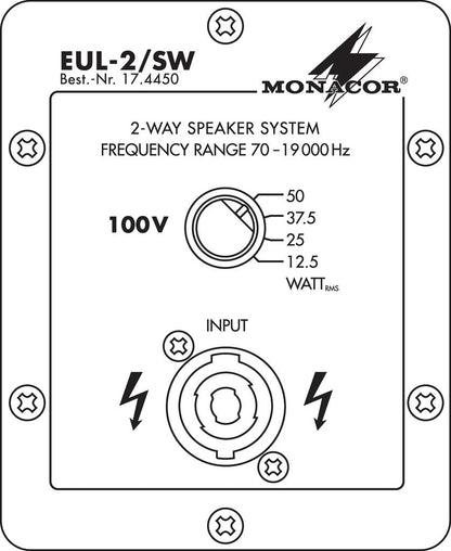 MONACOR EUL-2/SW PA speaker system in 100 V line technique