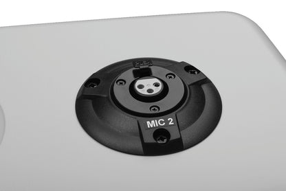 MONACOR SPEECH-500/GR Professional lectern with electric height adjustment and integrated wireless amplifier system