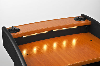 MONACOR SPEECH-204 Professional lectern with integrated 2-channel multifrequency receiver unit with UHF PLL technology