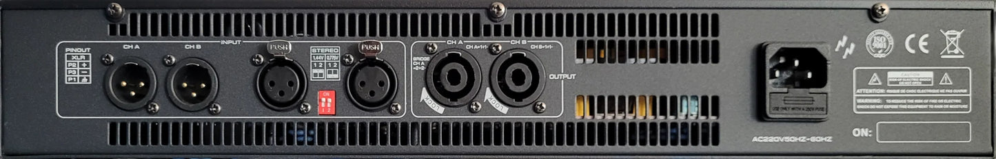 DATEQ DDA-28 - 1U Power amplifier 2x800W 4/8Ω