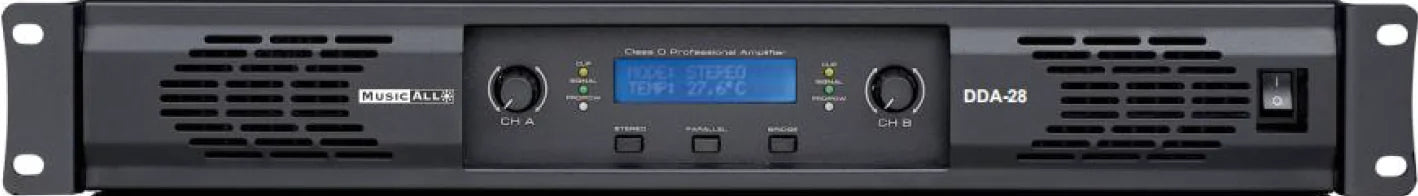 DATEQ DDA-28 - 1U Power amplifier 2x800W 4/8Ω