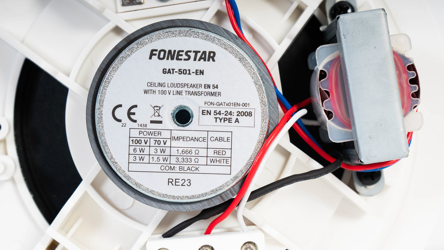 FONESTAR GAT-501 5" 100V 6W RMS Ceiling Speaker