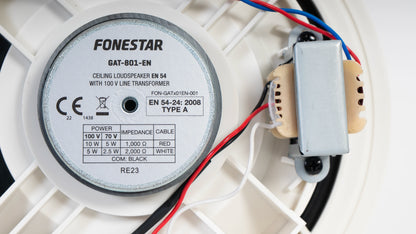 FONESTAR GAT-801-EN Ceiling loudspeaker with 100 V line transformer EN 54 certified