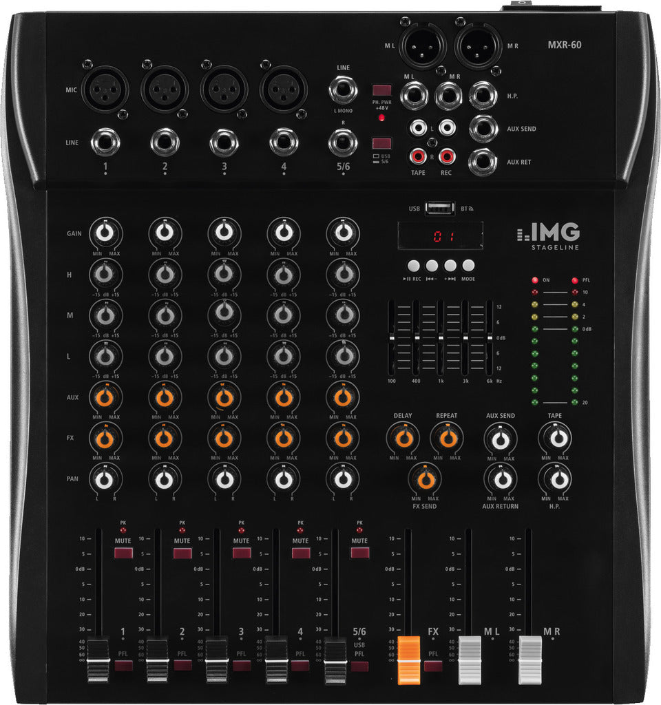 IMG STAGELINE MXR-60 6-Channel Audio Mixer